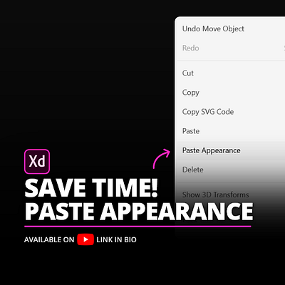 Save Time With This Trick In Adobe XD | Paste Appearance adobe xd mobile tutorial ui ui design user experience user interface web design web designer website