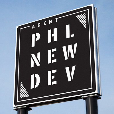 Agent PHL NEW DEV agent agent phl brand branding dev development logo new phila philadelphia philly phl real real estate sign signage