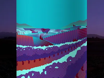 Rioja TV Spot art flat flat illustration food gastronomy label landscape rioja vector wine wine label