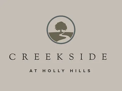 Creekside at Holly Hills - Neighborhood Branding community creek elegant logodesign natural neighborhood oak signage tree