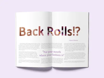 Back Rolls editorial design graphicdesign typogaphy