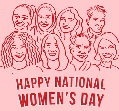 Happy National Women's Day art artist artwork design empowerment feminism illustration illustrator national womens day people portrait women women empowerment women in illustration