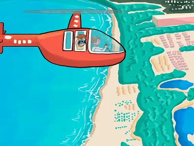 Helicopter Shot digital painting digitalart illustraion illustration photoshop procreate procreate app procreate art procreateapp