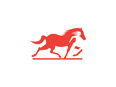 Red runner branding design energy graphic design horse logo vector