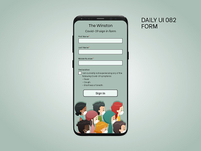 Daily UI 082 - Form 082 covid 19 daily 100 daily 100 challenge dailyui form form design uidesign