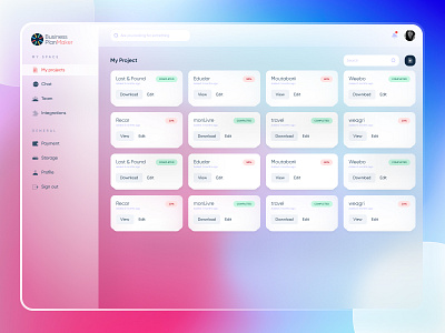 Dashboard adobexd app cards design dashboard app dashboard glass dashboard ui design figma flat glass glass ui glassmorphism minimal project management ui ui trends ux web