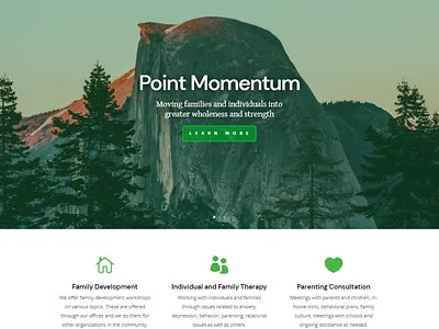 Point Momentum Web Redesign icon typography ui ux vector web