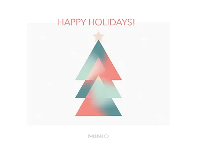 Happy Holidays Card christmas tree gradient happy holidays holiday card holidayseason muted colors