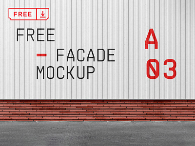 Free Metal Facade Mockup branding design download facade free freebie identity logo mockup mockups psd template typography wall