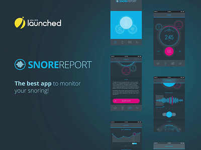 SnoreReport - snore monitoring app animation app app design creative design development health interface ios mvp snore startup studio team ui ux