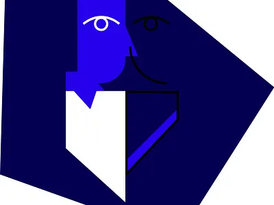 abstract abstract blue contrast design flat illustration minimal vector