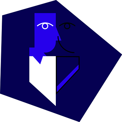 abstract abstract blue contrast design flat illustration minimal vector