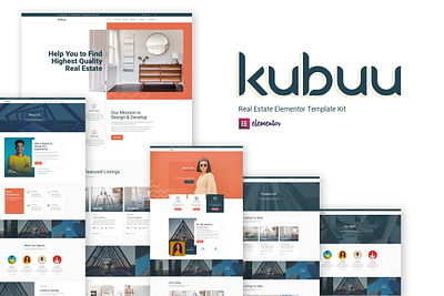 Kubuu - Real Estate Elementor Template Kit architect architecture commercial construction decorations elementor exterior designer home decorations interior designer landscape design modern portfolio real estate residential template kits