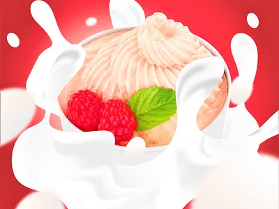 Yoghurt Poster design asset branding design flat illustration