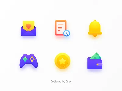 icon app color colorful design flat icon illustration set ui vector