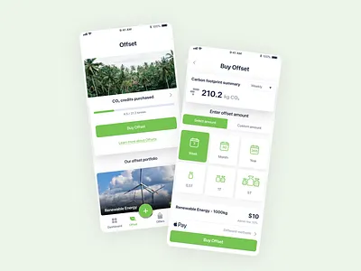 🌳 GreenR calculator carbon change cleanui climate co2 emission green mobile offset planet tracker