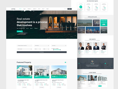 Real Estate Landing Page Design best website branding cle clean design clean ui clean website dribbble dribbble best shot graphic design green landing page minimal real estate real estate website realestate ui uiux ux web website