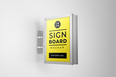 Signboard mockup design brand high resolution identity mockup signboard signboard mockup smart object