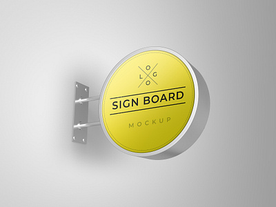 Signboard mockup brand high resolution identity mockup signboard signboard mockup smart object