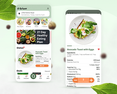 Food Delivery Application app card daily delivery design dishes e commerce e grocery food main page product ui