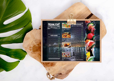 Moon light Restaurant Poster Tabloid Menu Design design illustration latest psd mockup