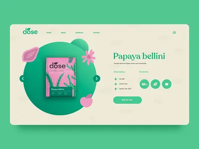 Branding & Web Design for Dose Tea 🌱 branding coffee drink leaf logo logo design natural packaging design shopify tea tropical vegan visual identity web website design