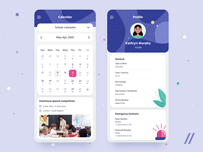 Student App app calendar design edtech education learning learning management system lms mobile mvp online purrweb react native schedule school startup student ui ux