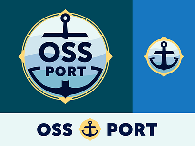 Logo design for CodeSee's OSS Port anchor branding identity logo logomark nautical