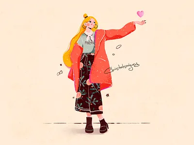 Girl design flat girl girl character girly graphic design illustration illustrator