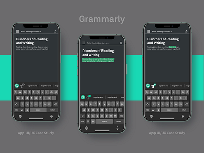 Grammarly — app UI/UX case study app app design case studies case study casestudy creative design design designer exploration grammar innovative interaction design mind map research researcher ui ui ux ui design uiux ux