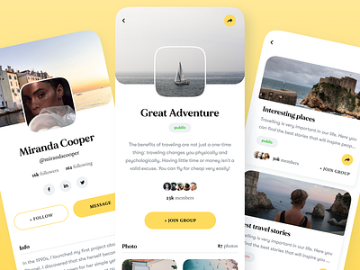 Travel Community concept design elena sinianskaya gotoinc mobile app mobile application mobile design mobile ui mobile ux olena synianska travel travel app traveling travelling ui uiux ux web webdesign