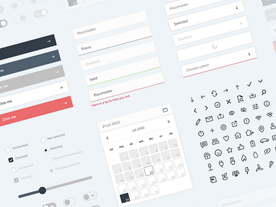 Design System – Basic Components components design system elements energy figma input sustainability ui user interface vandebron web windmolen