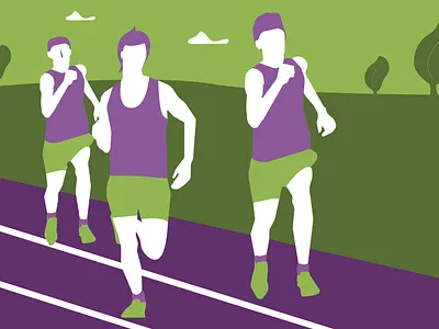 Friidrett Illustrations 9 branding color design flat illustration minimal vector