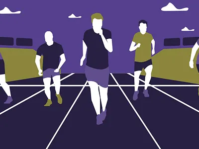 Friidrett Illustrations 10 branding color design flat illustration minimal vector