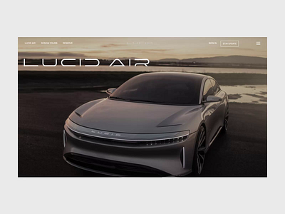 Lucid air - website animation design minimal ui ux web