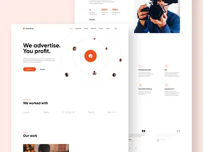 Marketing Company Website Concept company concept concept art concept design design marketing minimal modern project ui ux web web design webdesign website website design