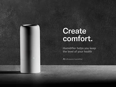 AQ Humidifier - 3D modeling 3d 3d model 3d modeling 3dsmax black black white brand brand design branding clean fonts light lighting logo minimal product design