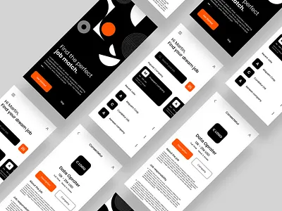 Job Finder - Mobile App app clean company design finder job job application jobfinder jobs minimal mobile app onboard search simple ui ux