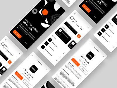 Job Finder - Mobile App app clean company design finder job job application jobfinder jobs minimal mobile app onboard search simple ui ux