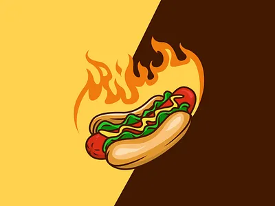 HOT DOG animal brand branding character design icon identity illustration logo mark mascot