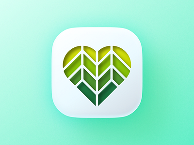 Bio Heart icon! big sur bio brand branding cutout green health heart icon ios leaf logo logo design logodesign love mark nature plant symbol tree