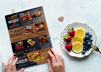 Western Grill Menu Design design design template designs illustration latest 2020 menu menu design menu design template psd psd mockup web