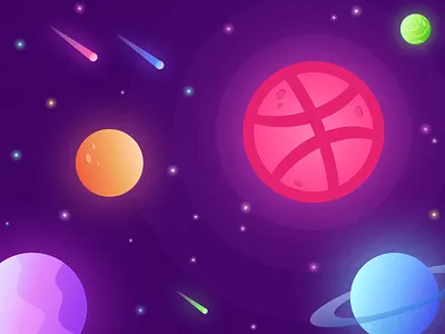 Dribbble Space dribbble galaxy illustration planets space stars