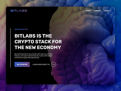 BITLABS - UI/UX Web Design 3d animation blockchain branding coin crypto interface] landing page trading ui ux we website