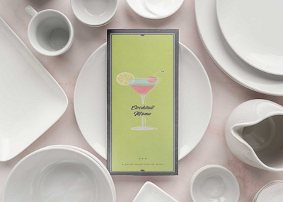 Cocktail DL Menu Design design design template designs illustration latest 2020 menu menu design menu design template psd psd mockup web