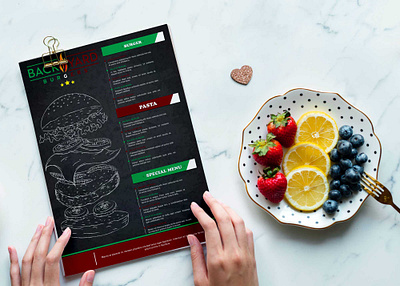 Vintage Burger Creative Menu Design design design template designs illustration latest 2020 menu menu design menu design template psd psd mockup web