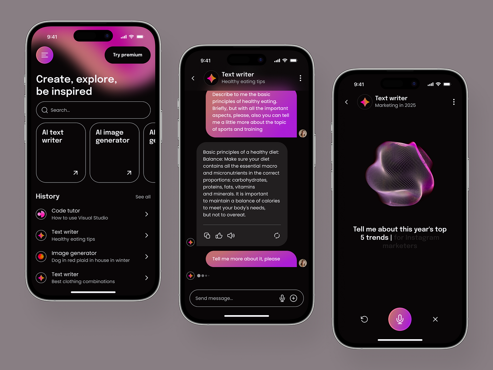 Mobile AI Chatbot by Ronas IT | UI/UX Team on Dribbble