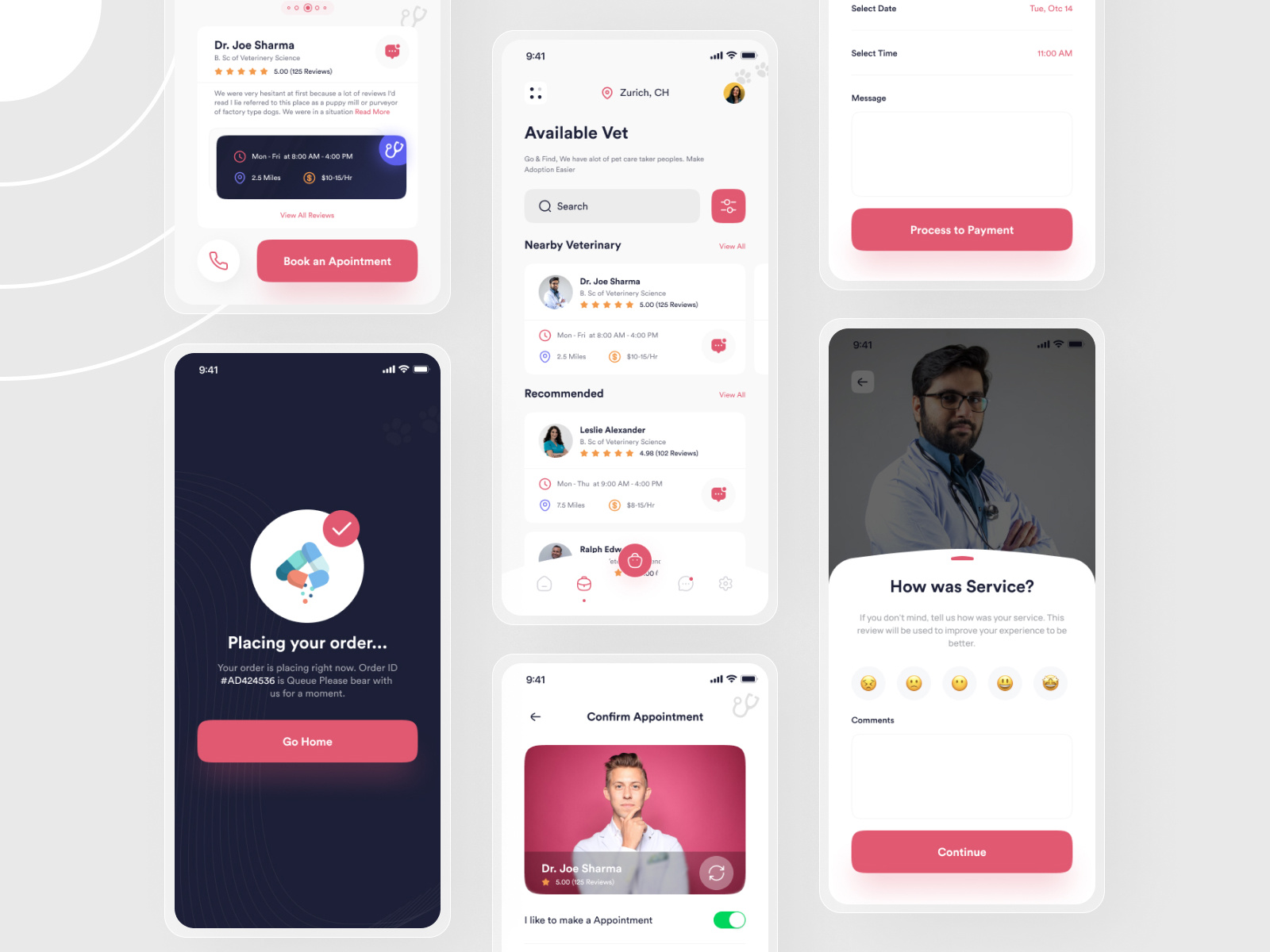 Example of Mobile App Design (5 Screens)