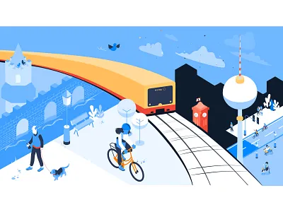 The Ada guide to settling in Berlin - Cover artwork berlin branding city illustration