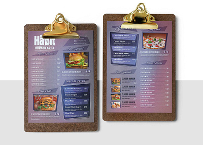 Western Grill Menu Design Template branding design illustration logo vector